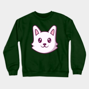 Cute Dog Face Cartoon (4) Crewneck Sweatshirt